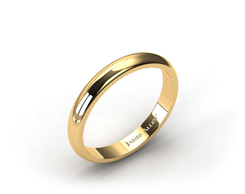14k Yellow Gold 4.0mm High Dome Comfort Fit Wedding Ring